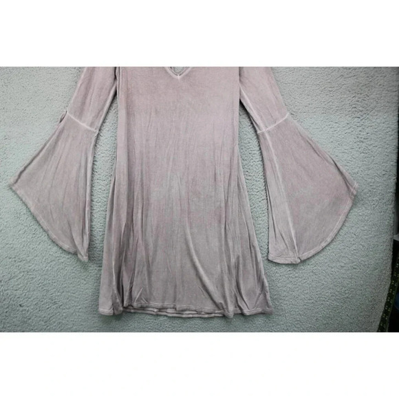 American Eagle Outfitters Slit Arm Bell Sleeves Tie Dress-Size Small/Petite-Boho - Picture 3 of 7
